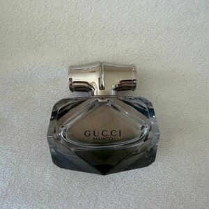 Gucci Bamboo Perfume Bottle — Clear Glass with Silver Cap